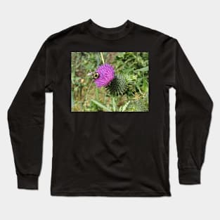 Busy bumblebee searching for pollen Long Sleeve T-Shirt